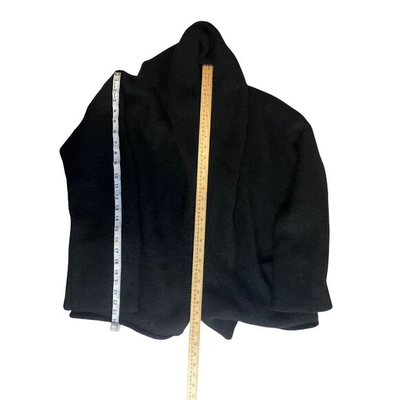 Peruvian Connection Black Bouclé Shawl Collar Cardigan Coat Size L NWT - Picture 5 of 8